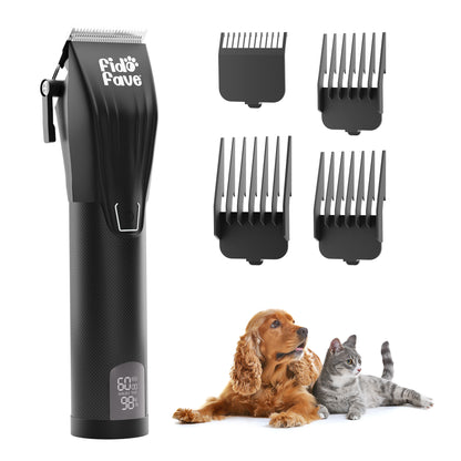 Fido Fave Dog Clippers for Grooming, 4-Speed & LCD Display