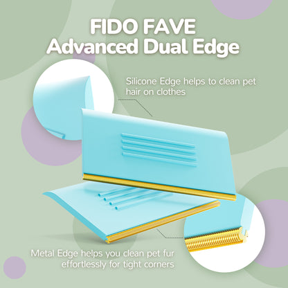 Fido Fave Mini Cat Hair Remover, Portable Dog Hair Cleaner for Car Interiors, Furniture, Clothes and Tight Corners, Reusable Pet Hair Removal Tool