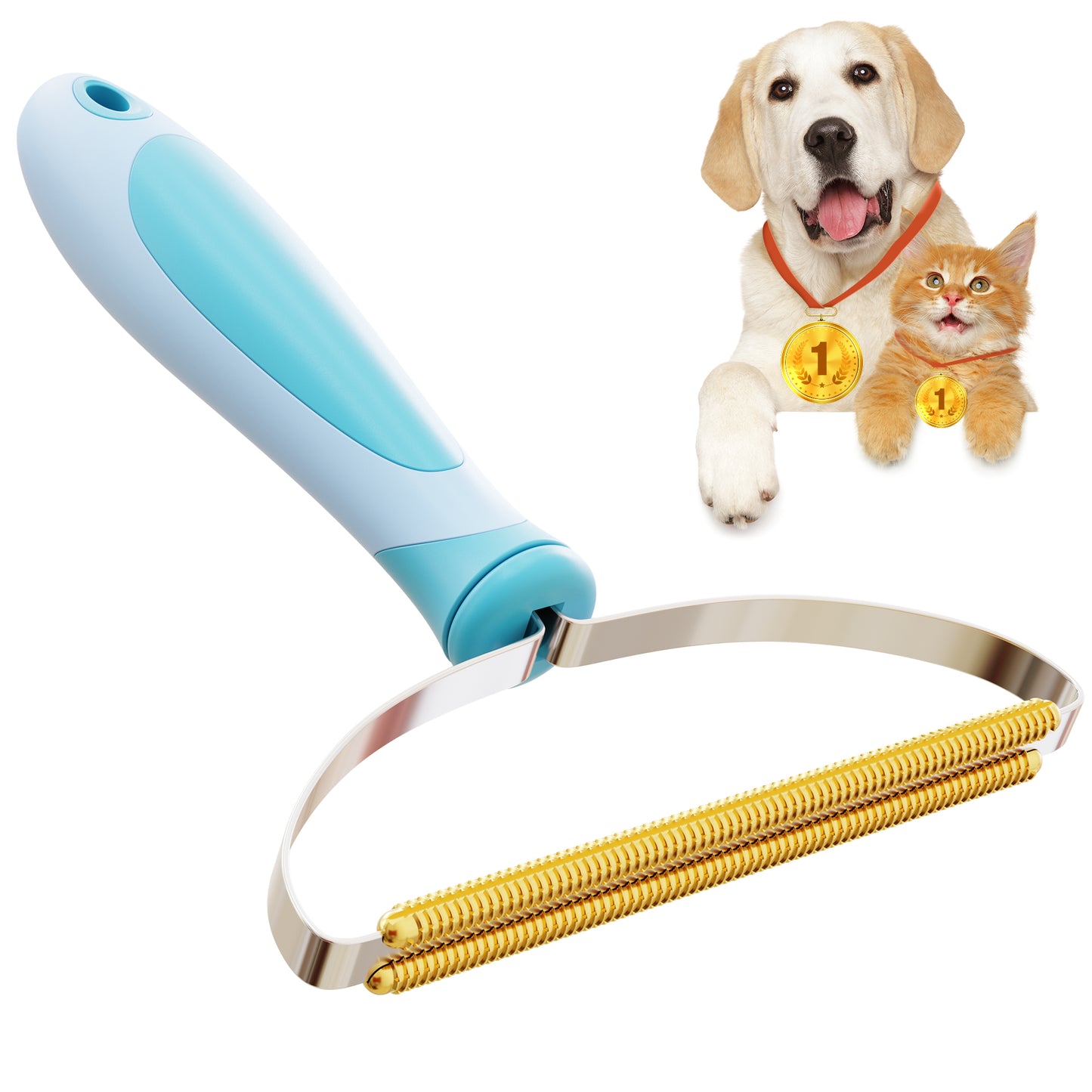 Fido Fave MAX Dog Hair Remover, Cat Hair Remover for Couch, Carpets and Pet Towers, Multi-Fabric Edge Carpet Scraper for Deep Clean on Pet Fur, Perfect for Pet Parents Everywhere