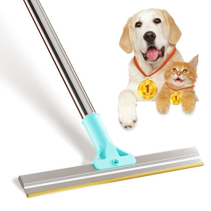 Fido Fave Xtra Pet Hair Removal Broom Reusable Carpet Rake with 131cm/ 51in Handle, Great for Dog and Cat Hair Remover