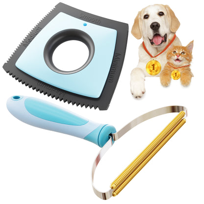 Fido Fave Max Pro Pet Hair Remover Bundle, Reusable Dog Cat Hair Removal Tool Set for Home, Car Upholstery, Ideal for Stubborn Pet Fur on Carpets, Pet Beds, Effective Solution for Pet Owners