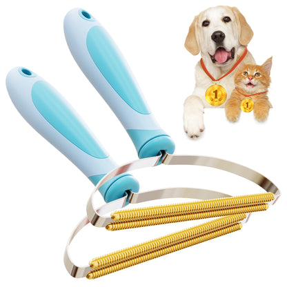 Fido Fave Max Dog Hair Remover 2 Pack, Reusable Pet Hair Removal Tool, Multi-Fabric Edge and Carpet Scraper for Couch, Furniture, and Pet Towers, Effortlessly Removes Every Hair