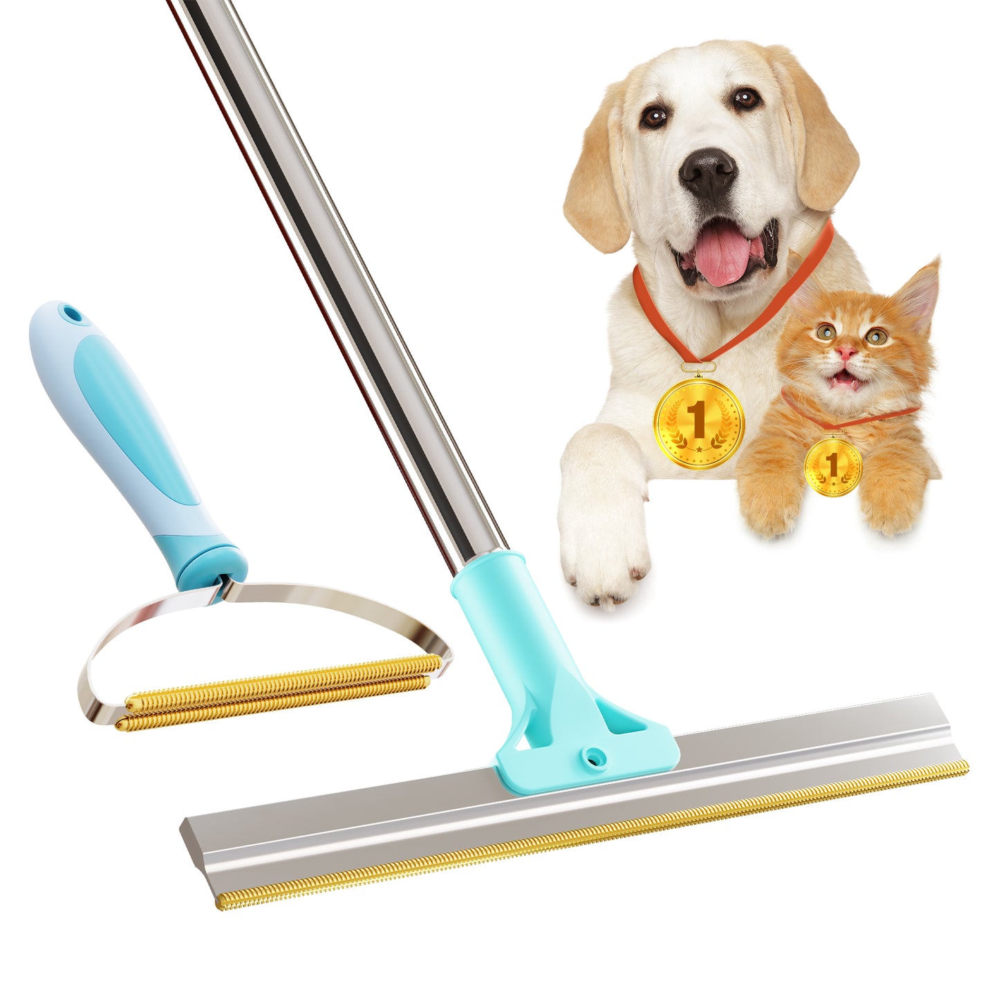 Fido Fave Carpet Scraper Bundle, Includes Xtra and Max, Dog Hair Remover, Carpet Rake and Lint Remover for Couch, Clothes, Rugs, Effective Cat Hair Remover and Pet Carpet Cleaner