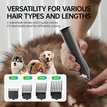 Fido Fave Dog Clippers for Grooming, 4-Speed & LCD Display
